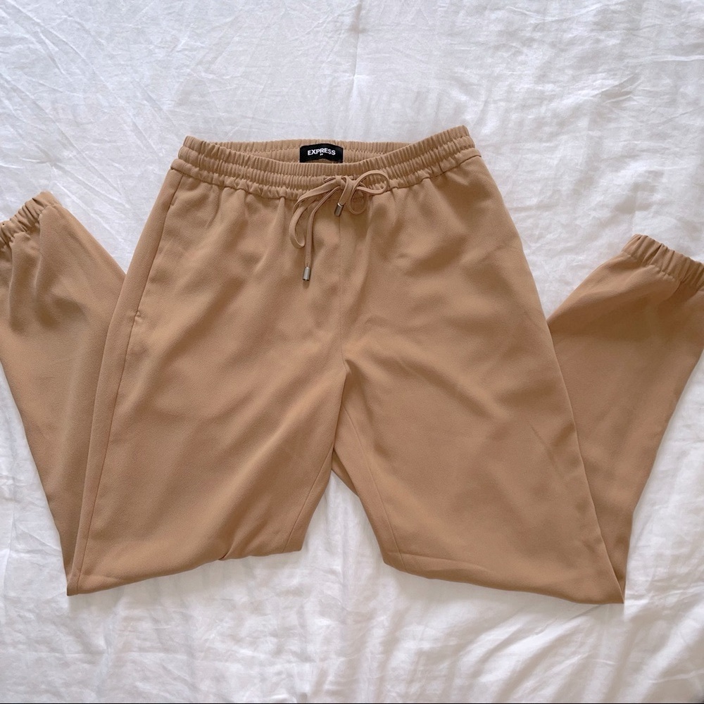 EXPRESS high rise ankle tailored joggers